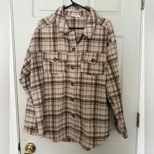 Brown and Cream Flannel Jacket